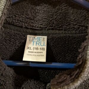 Time and Tru Dark Fleece Jacket